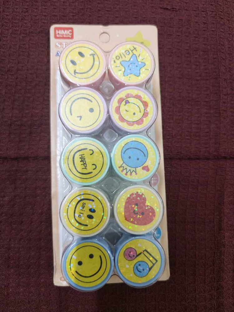Cute Pattern Stamp Set - 10 Pieces