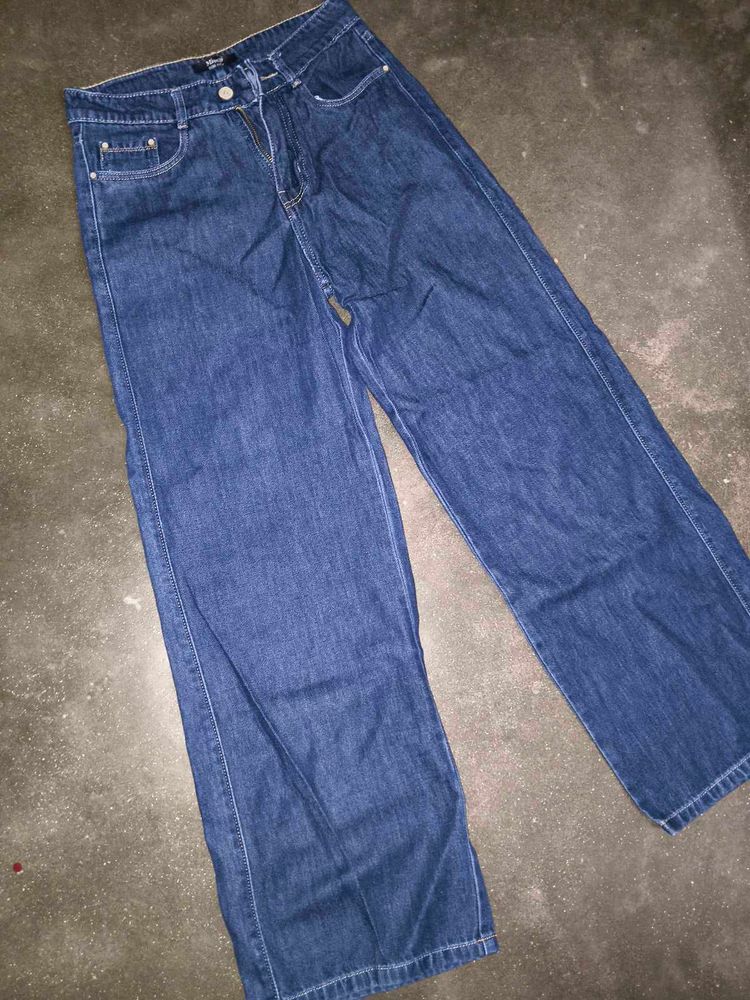 Wide Leg Denim Jeans
