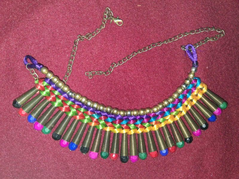 Navratri Necklace + Mobile pouch
