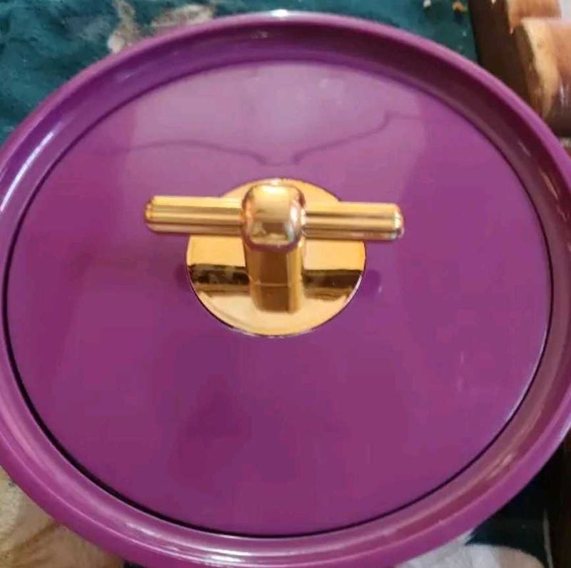 Vintage Purple &amp; Gold Vanity Box