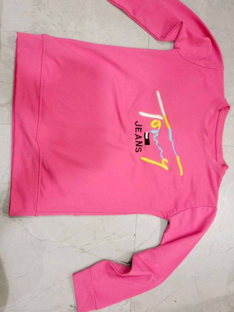 Tommy Jeans Pink Long Sleeve Top