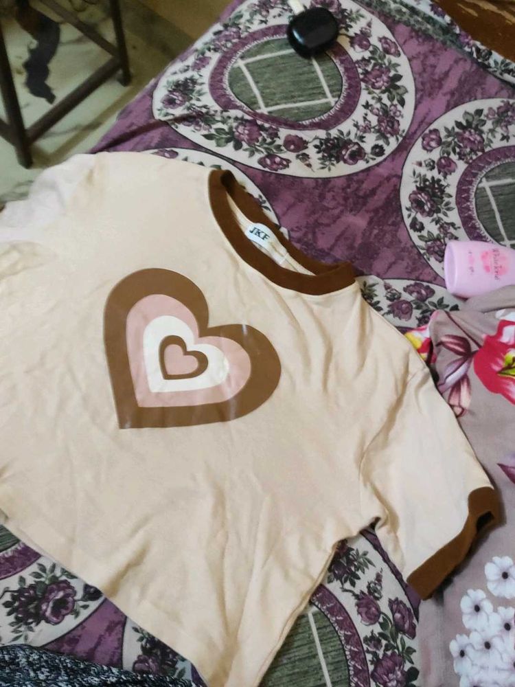 Cute Layered Heart Graphic Tee