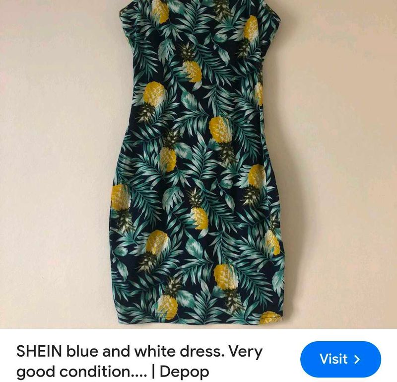 Very Beautiful Shein Pineapple Print Dress