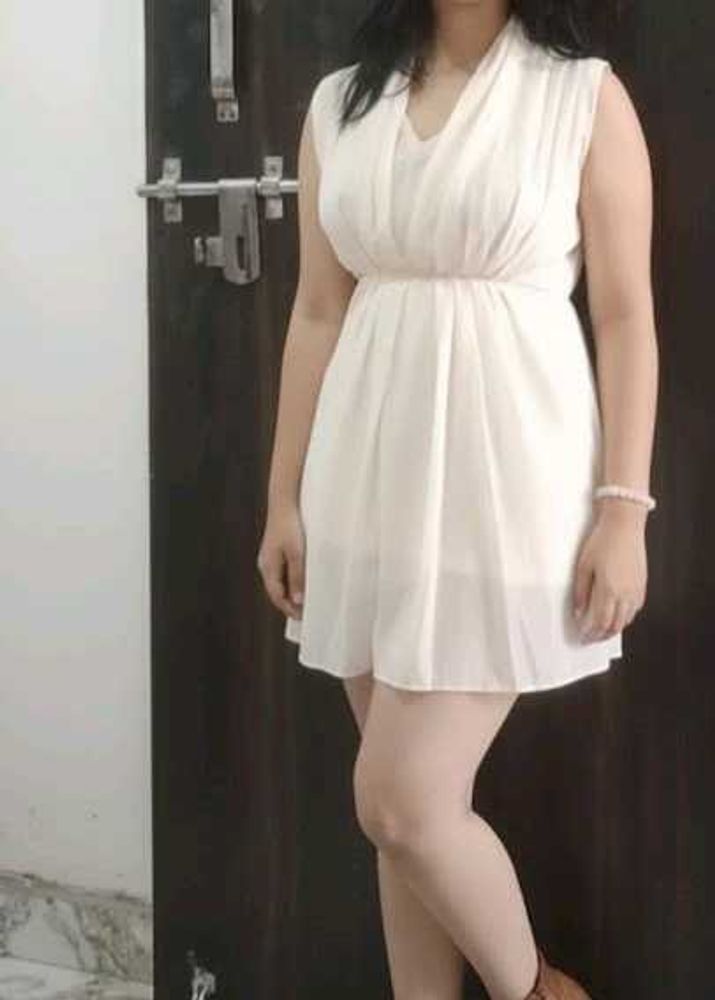 Cream Mini Dress