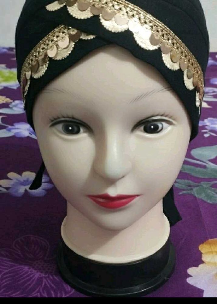 Embellished Black Turban