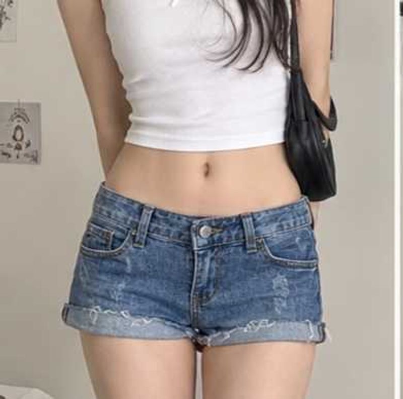 Low waist women's Denim Shorts