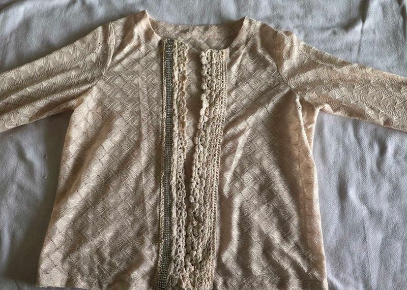 Elegant Beaded Open Jacket