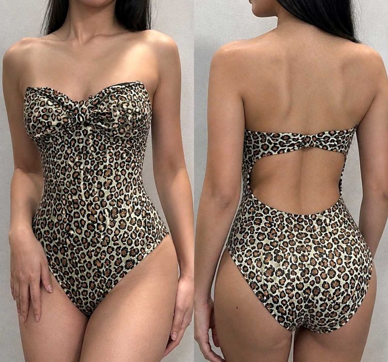 Y2k Leopard Backless bodysuit