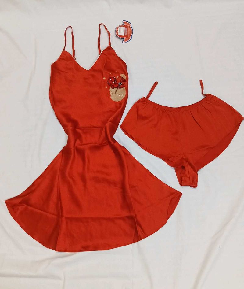 Hot Stuff Devil Red Satin Set 😈 NWT