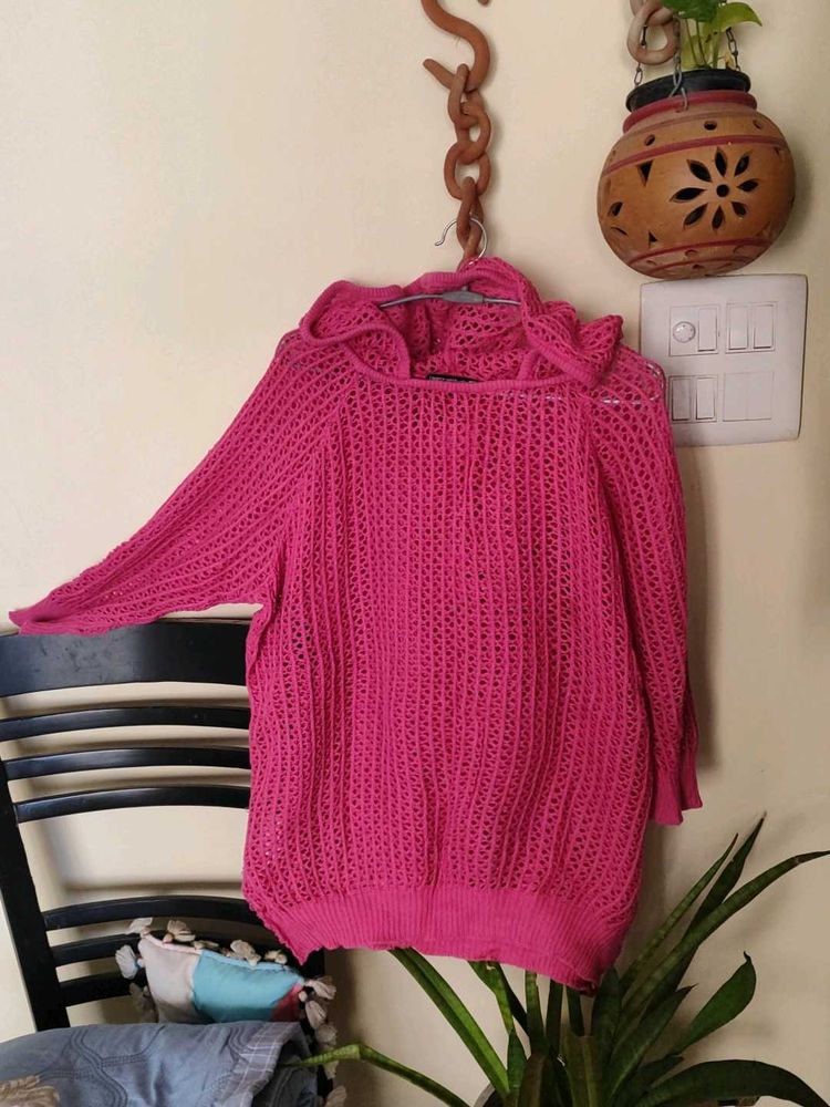 hoodie Knit Sweater