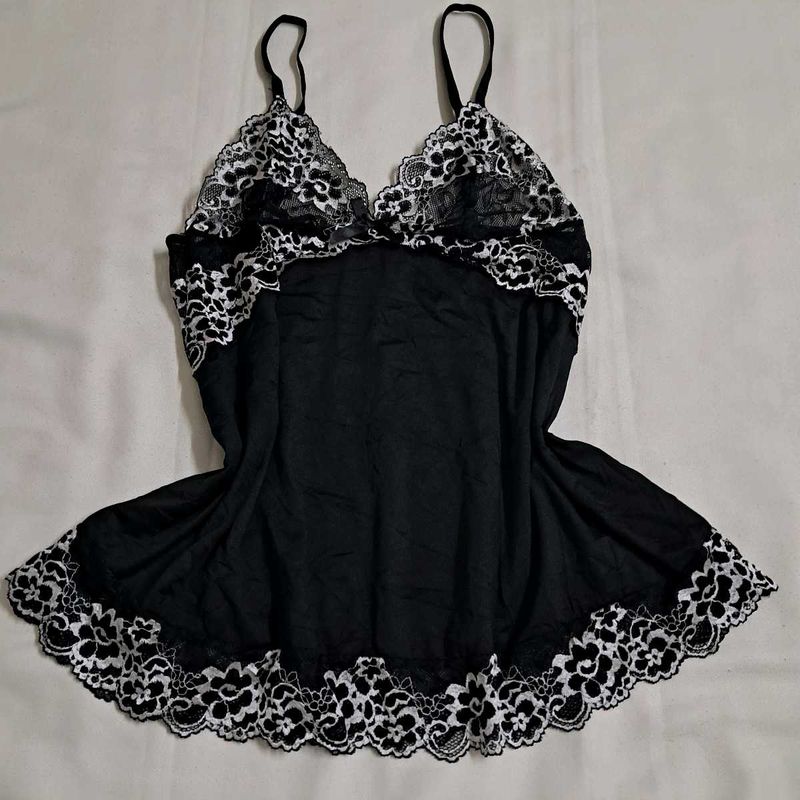 Y2k Vintage Goth Princesscore Lace Babydoll Top