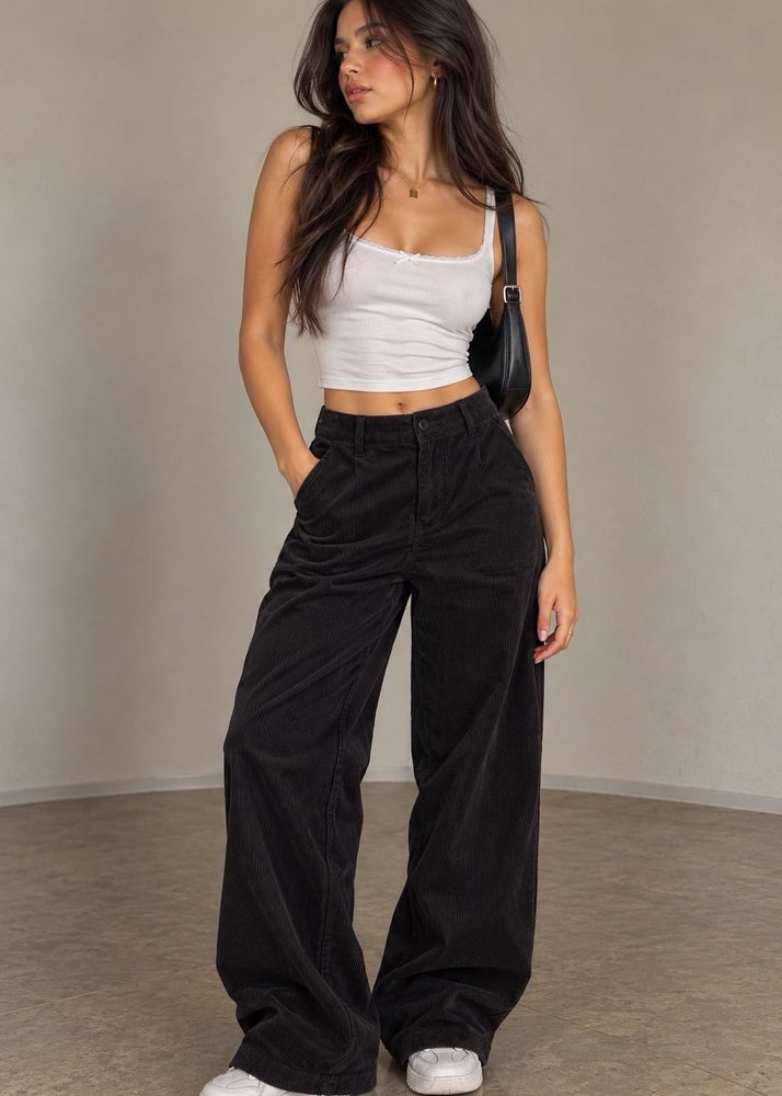 Corduroy Wide Leg Pants