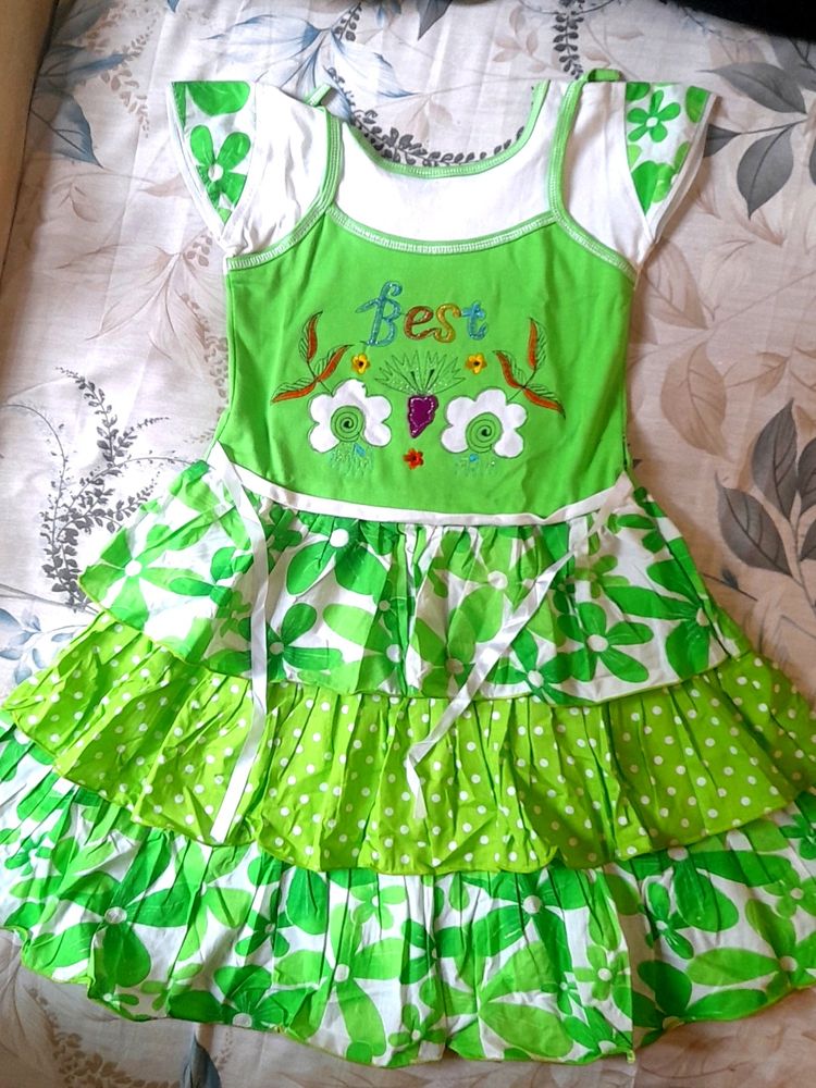 Girl Green Frock