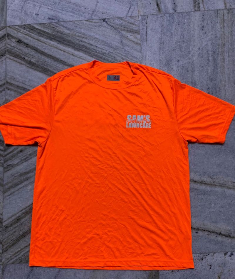 Orange "Sam's Lawn Care" T-Shirt