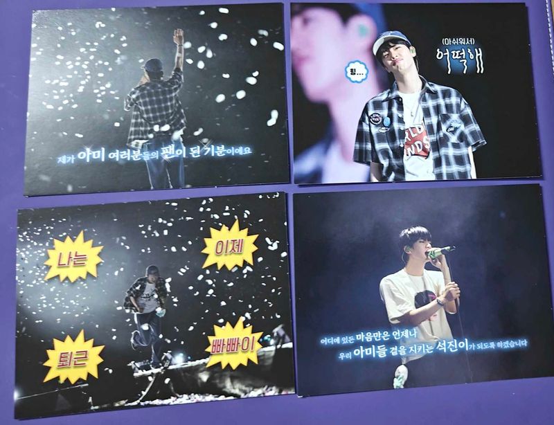 Run Seokjin ep.tour official meme postcards