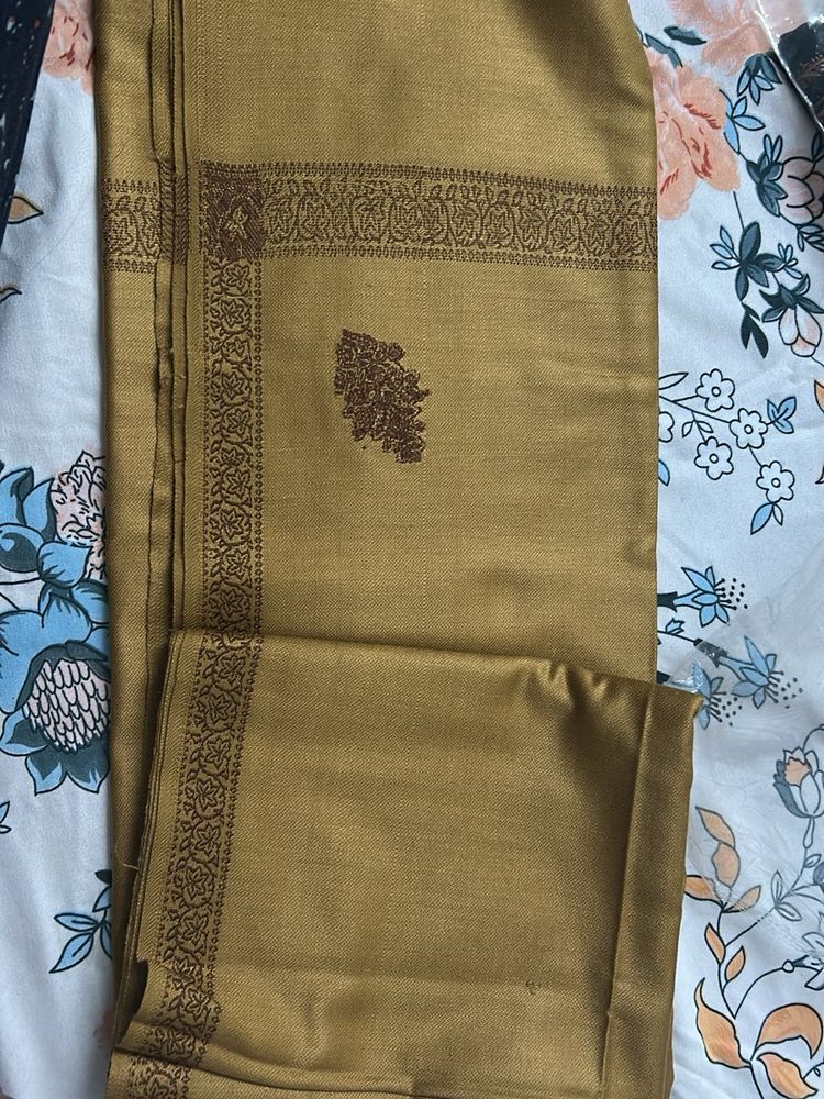 Elegant Golden Embroidered shawl
