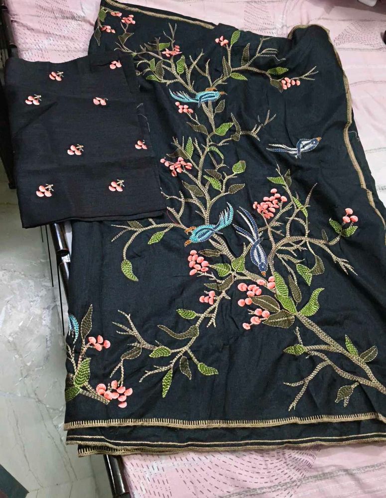 embroidered saree