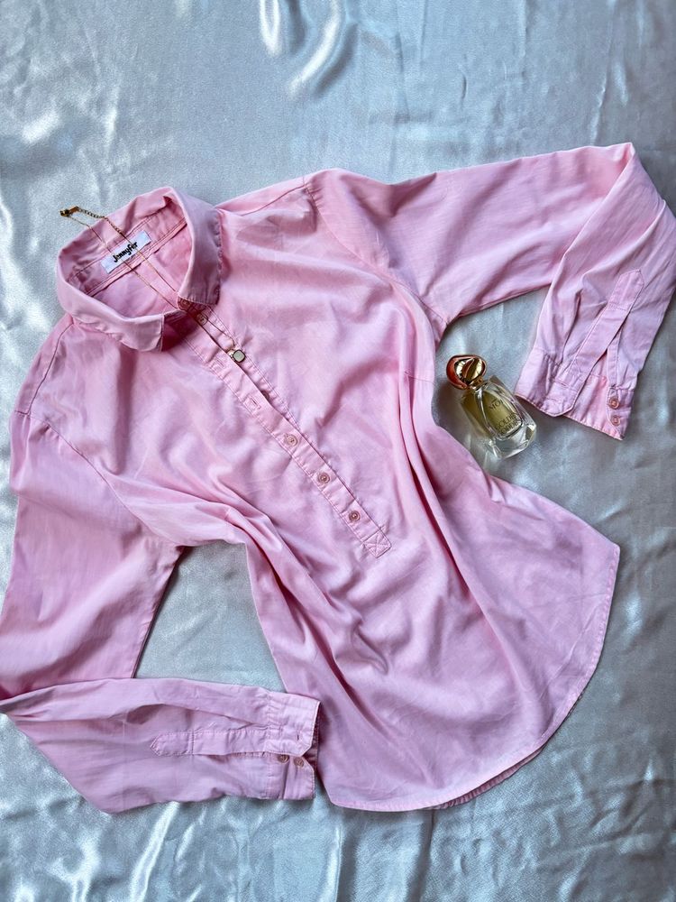 Chic Pink Long Sleeve Shirt