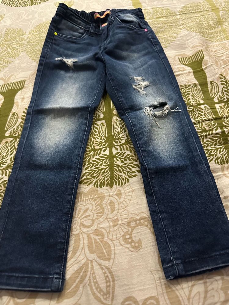 Distressed Denim Jeans