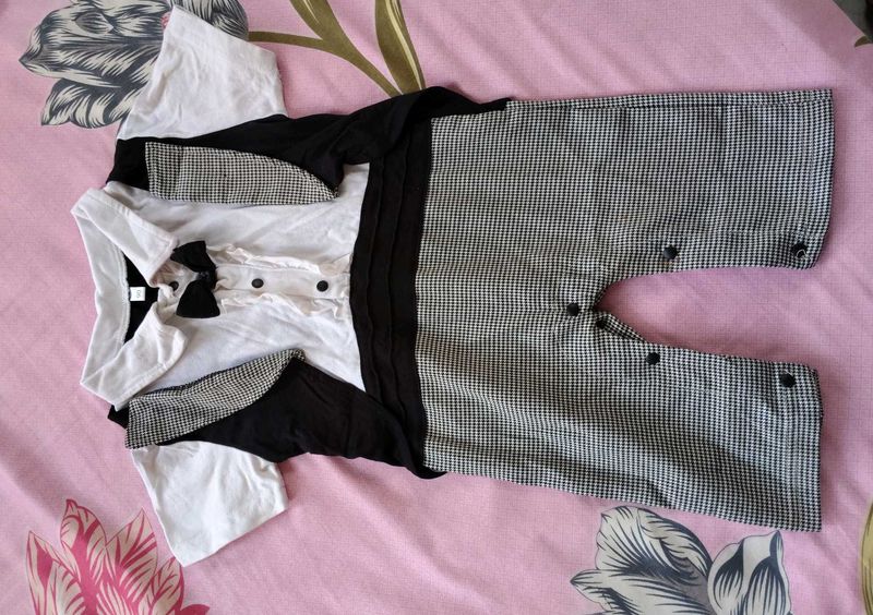 Adorable Baby Tuxedo Romper
