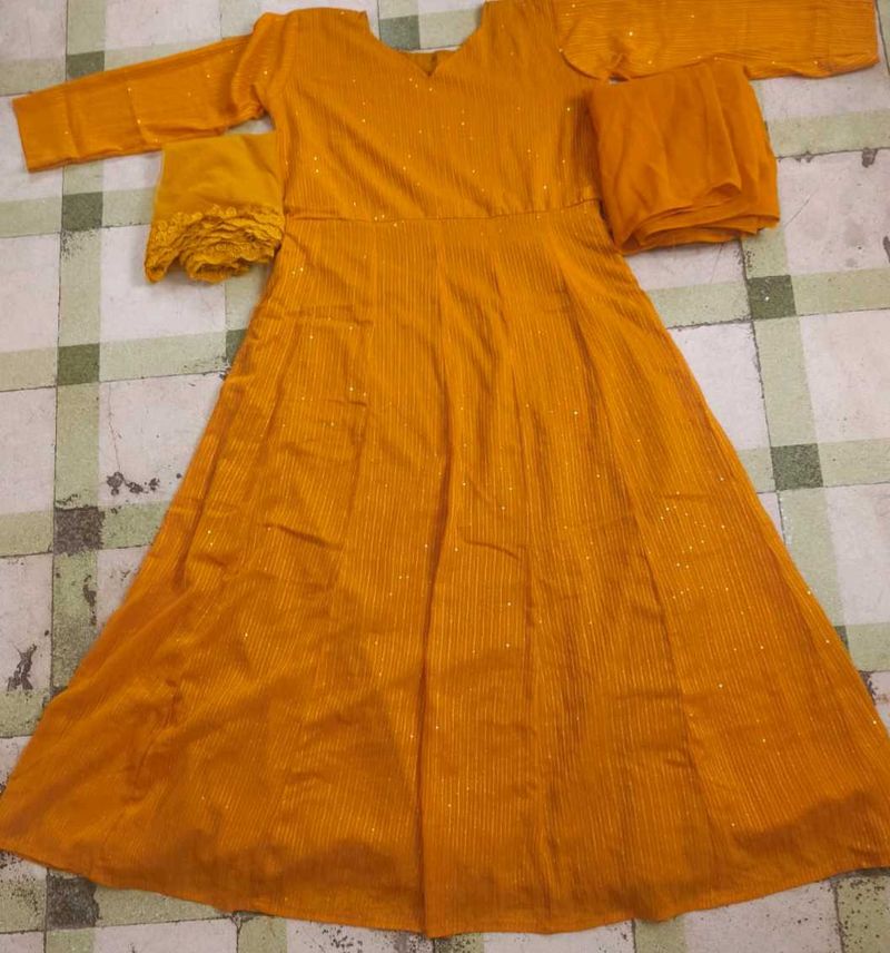 Yellow Kurta Set with Dupatta