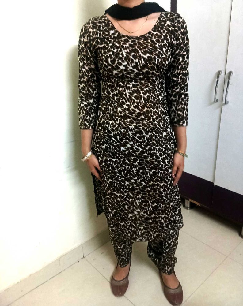 Leopard Print Kurta Set