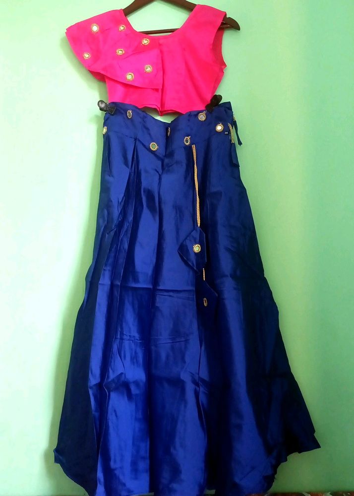 Crop Top Lehenga For 12-14years Girl