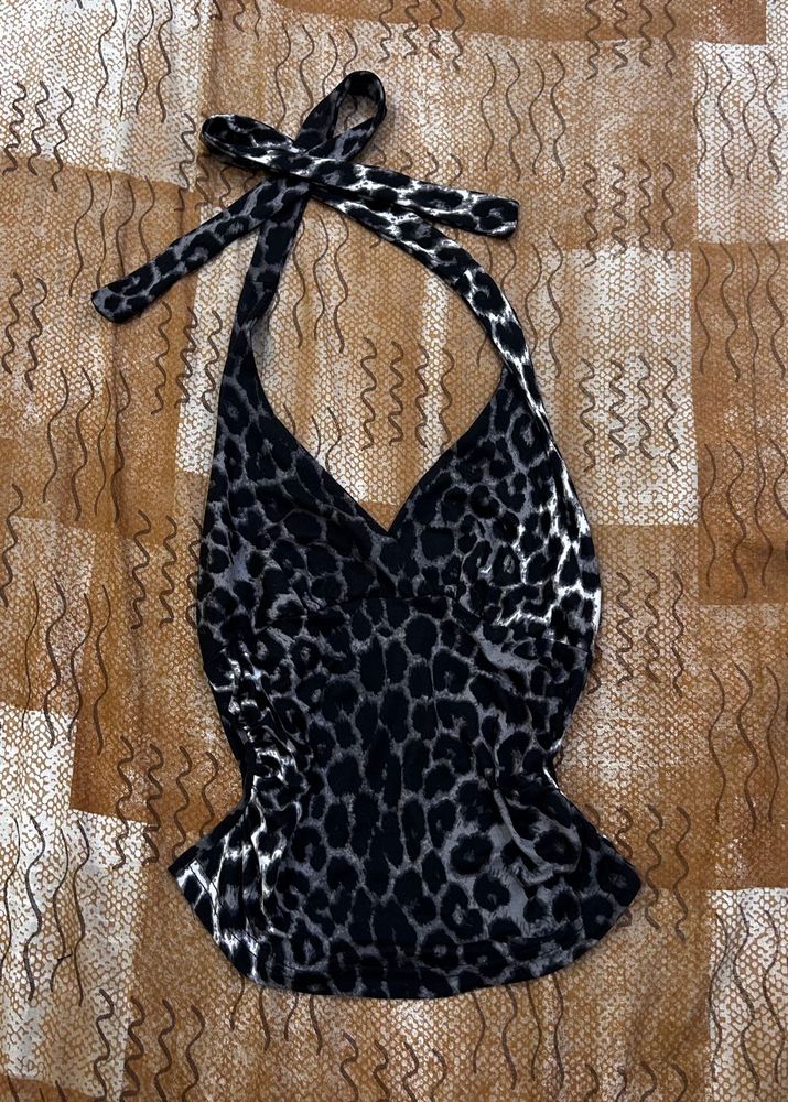 Leopard Print Halter Top