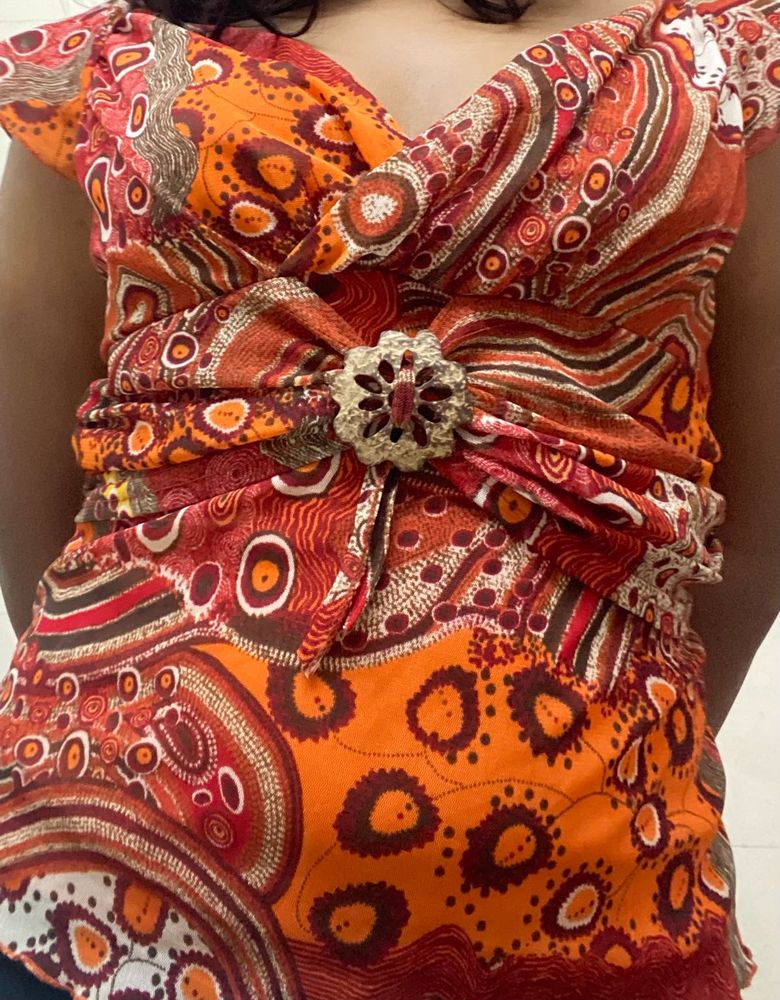 Bohemian Print Embellished Top