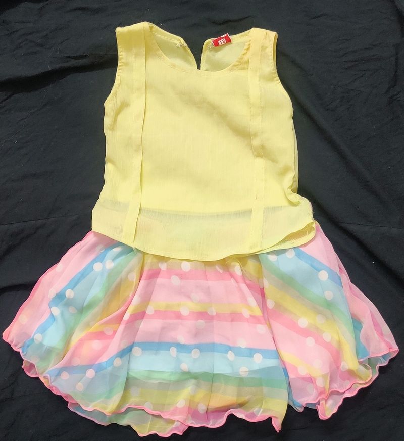 Beautiful Baby Skirt and Top For Babies 3-9 Months