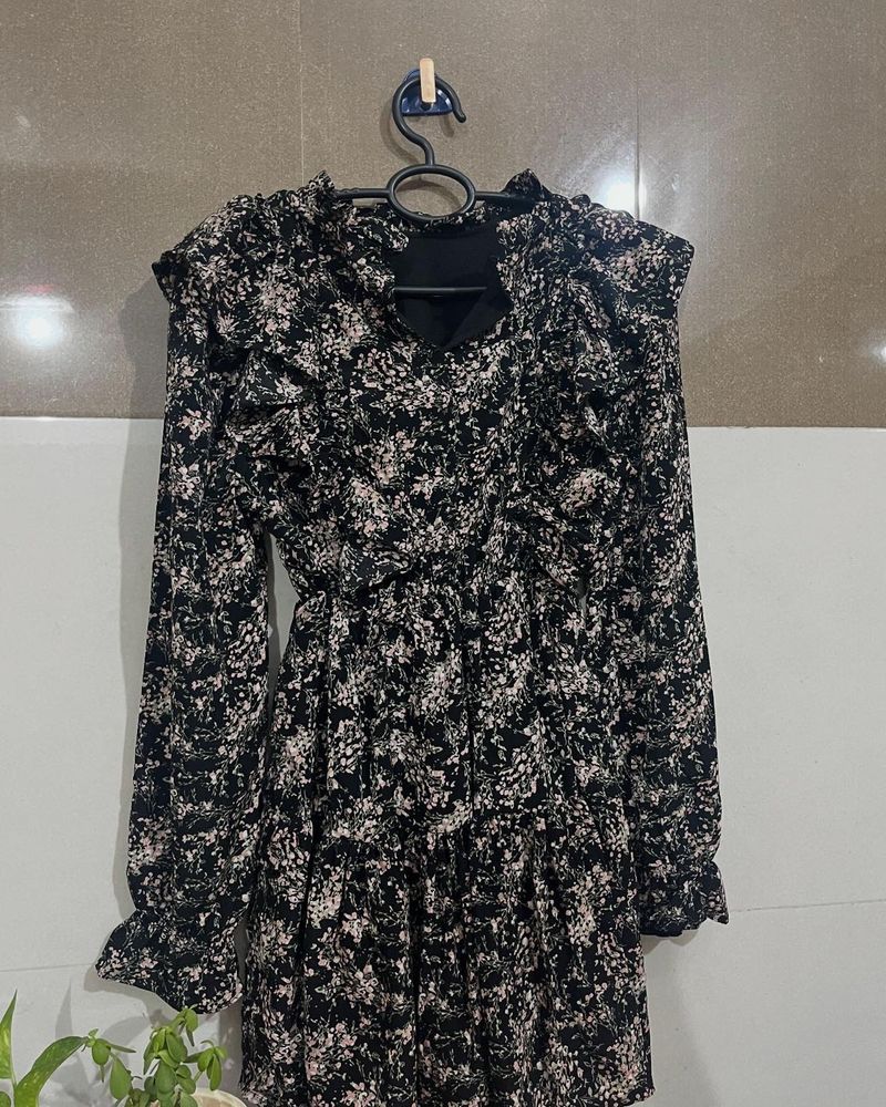 Floral Ruffle Mini Dress