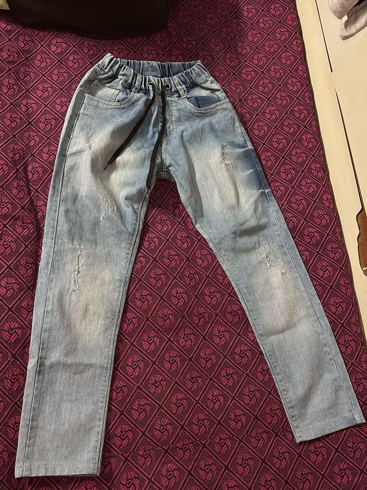 Light Wash Distressed Jeans