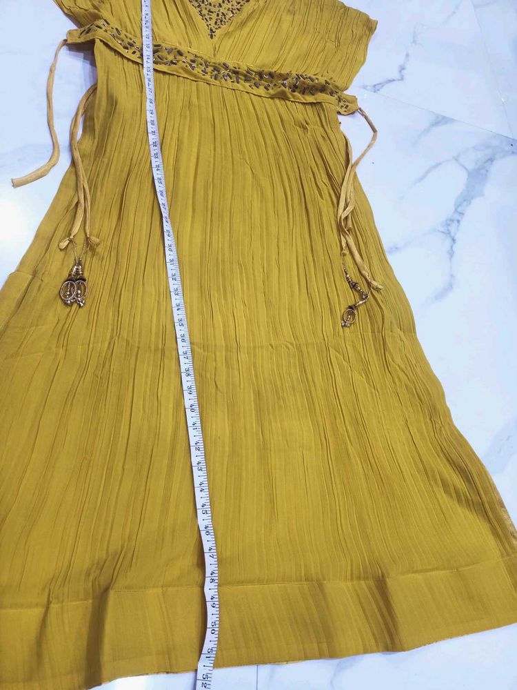 Mustard Yellow Dress 4pc set size L