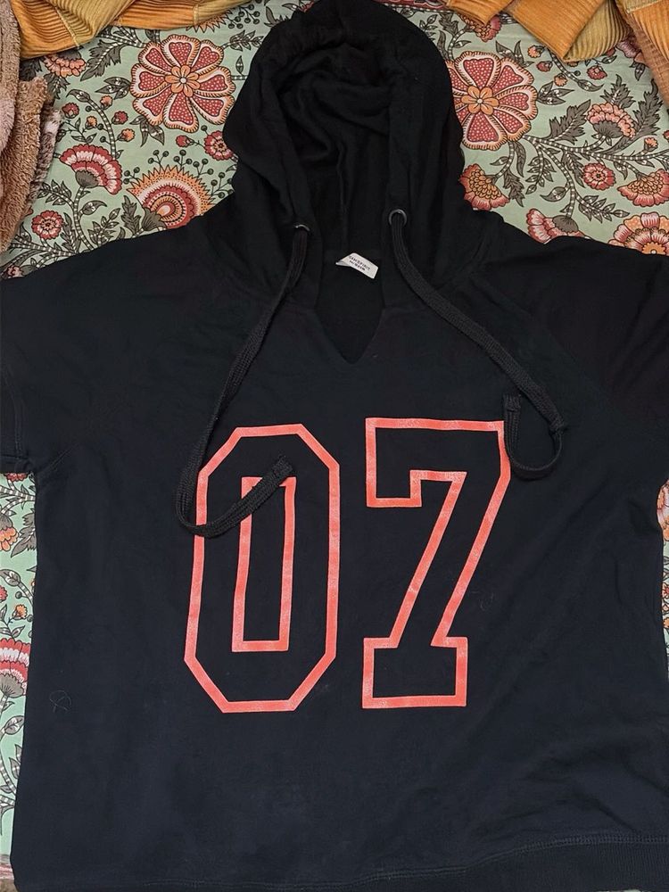 Black Graphic Hoodie