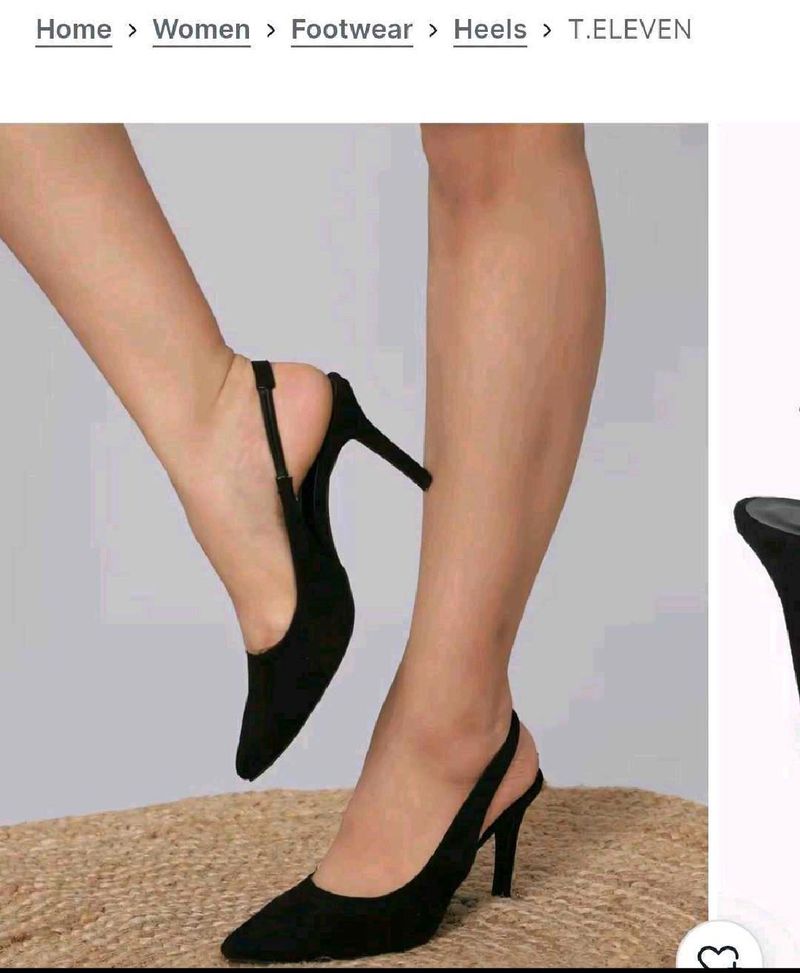 Elegant Black Slingback Heels