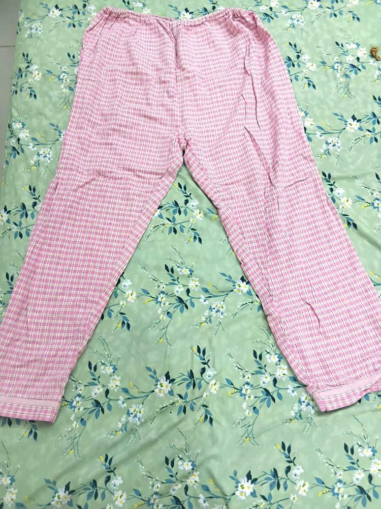 Cotton Pink Pajama Pants