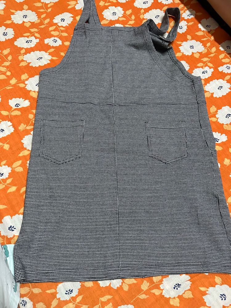 Classic Checkered Pinafore Dress
