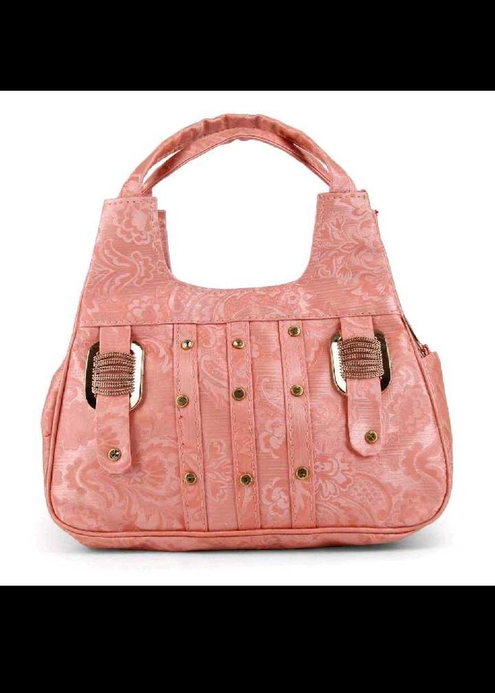 Chic Pink Embossed Handbag