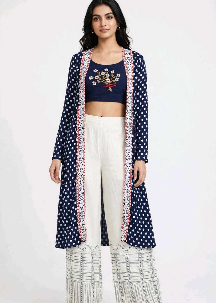 Stylish Navy Blue Kurta Set