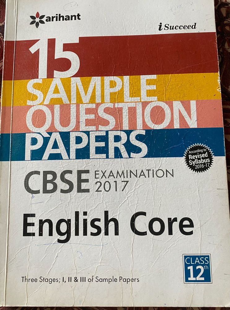 Arihant 15 Sample Papers CBSE English Core