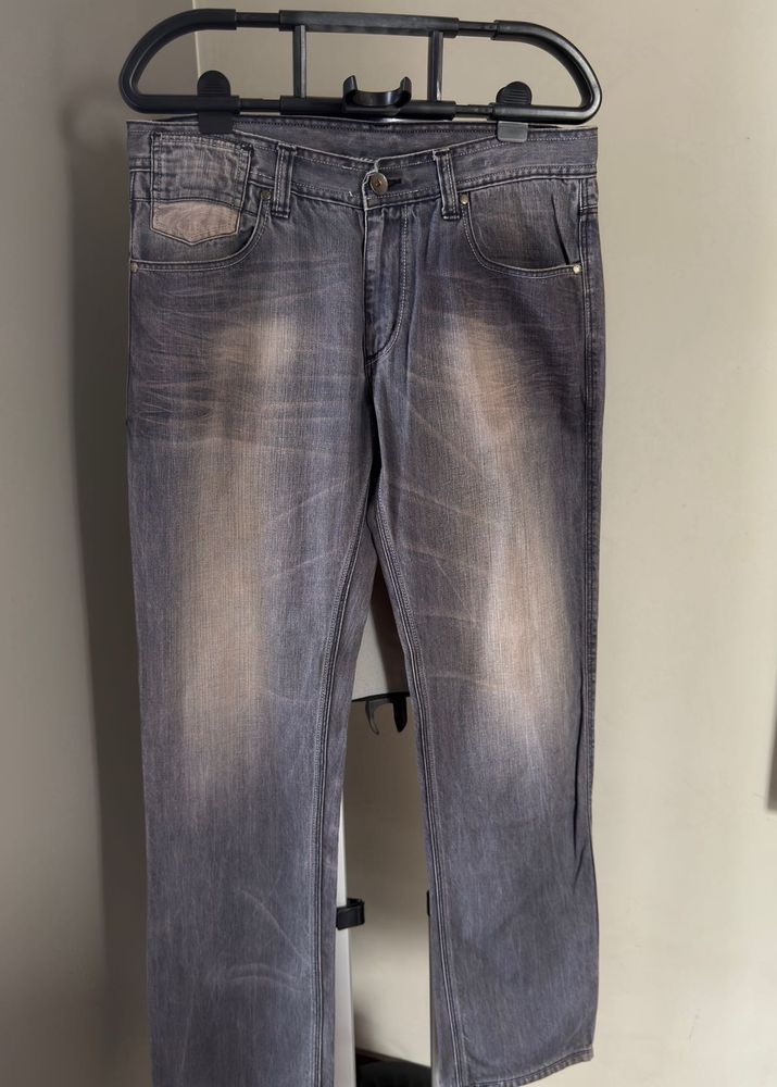Men's Grey Wash Denim Jeans