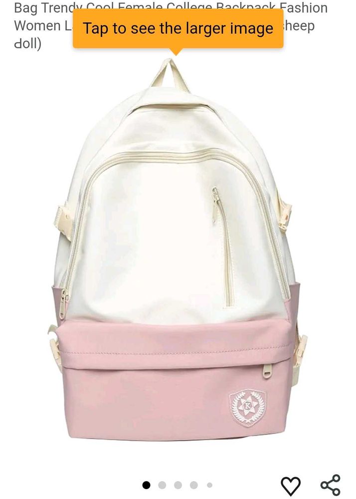 Pink &amp; White Backpack