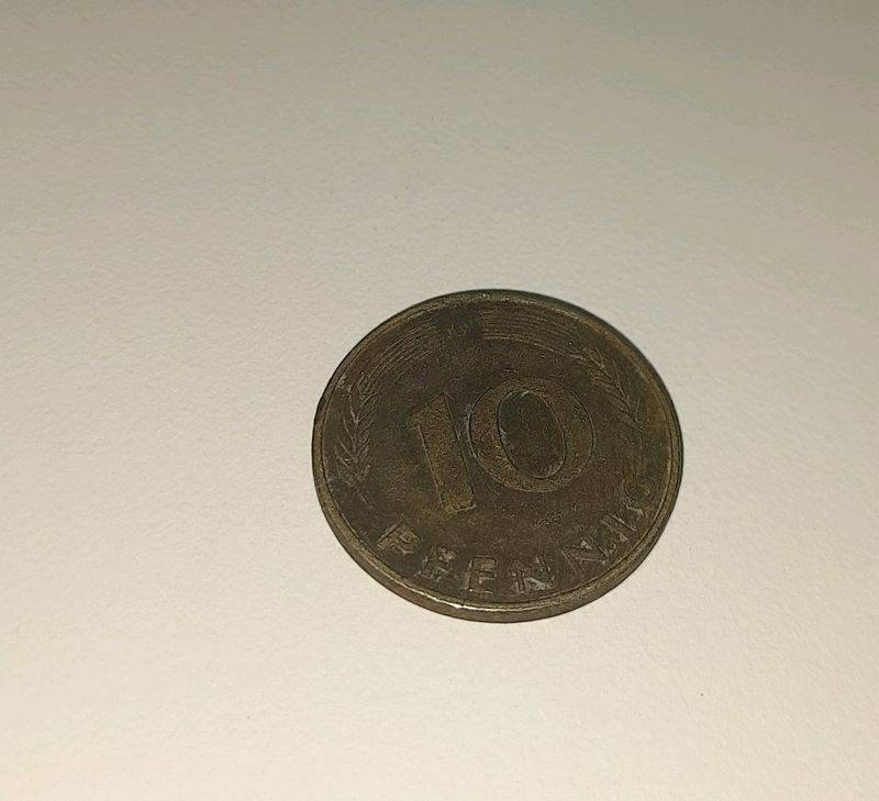 Coin 10 Pfennig coin from Germany, Bundesrepublik Deutschland, dated 1978.1978 10 Pfennig - Copper - Germany - Coin