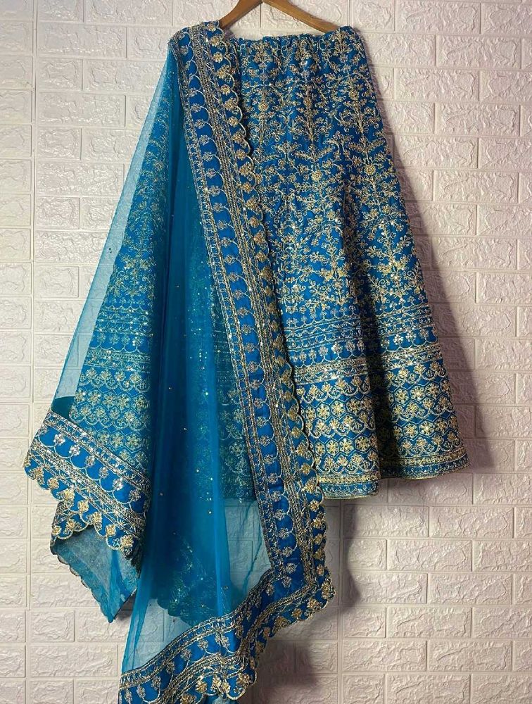 Designer Blue Lehenga Choli with Dupatta