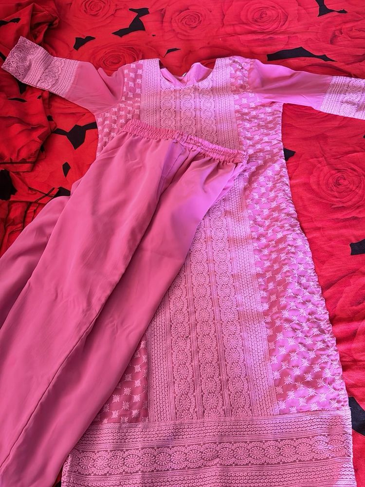 amazing pink kurta set