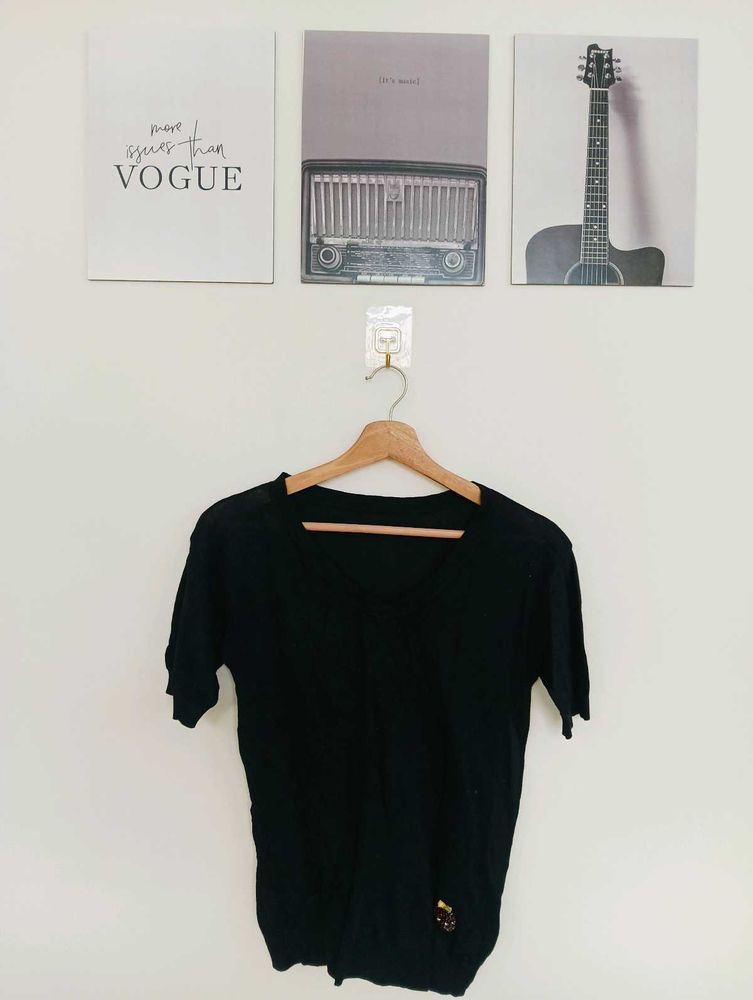 Classic Black V-Neck T-Shirt
