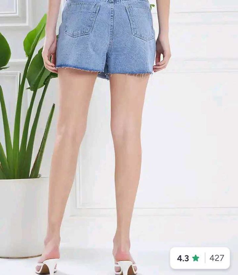 Light Wash Denim Shorts