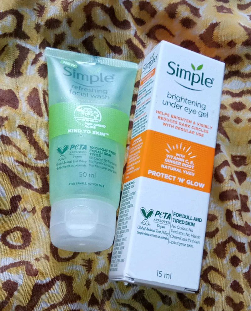 Simple Facewash And Eyecream