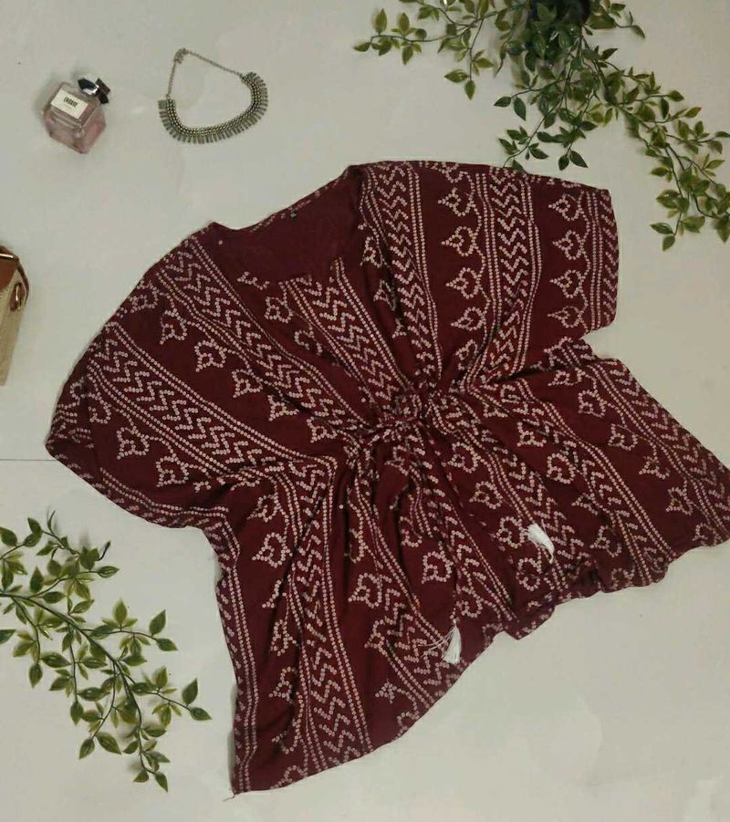 Maroon Printed Kaftan Kurta🌹✨