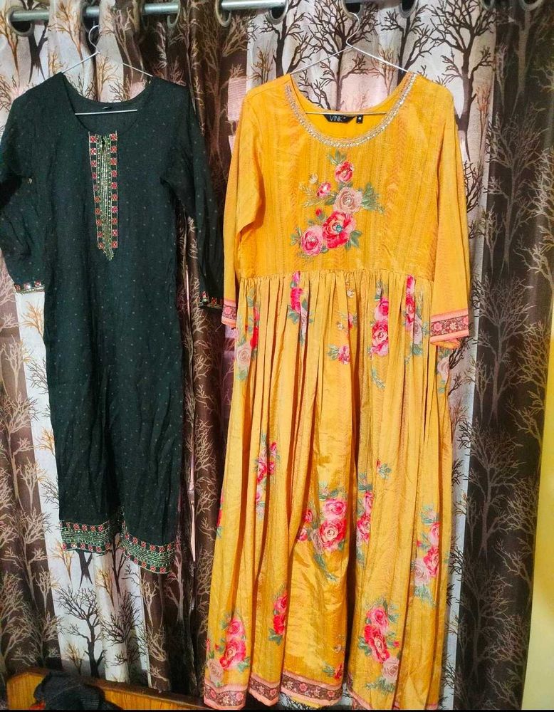 Beautiful anarkali Set  with black kurta fr